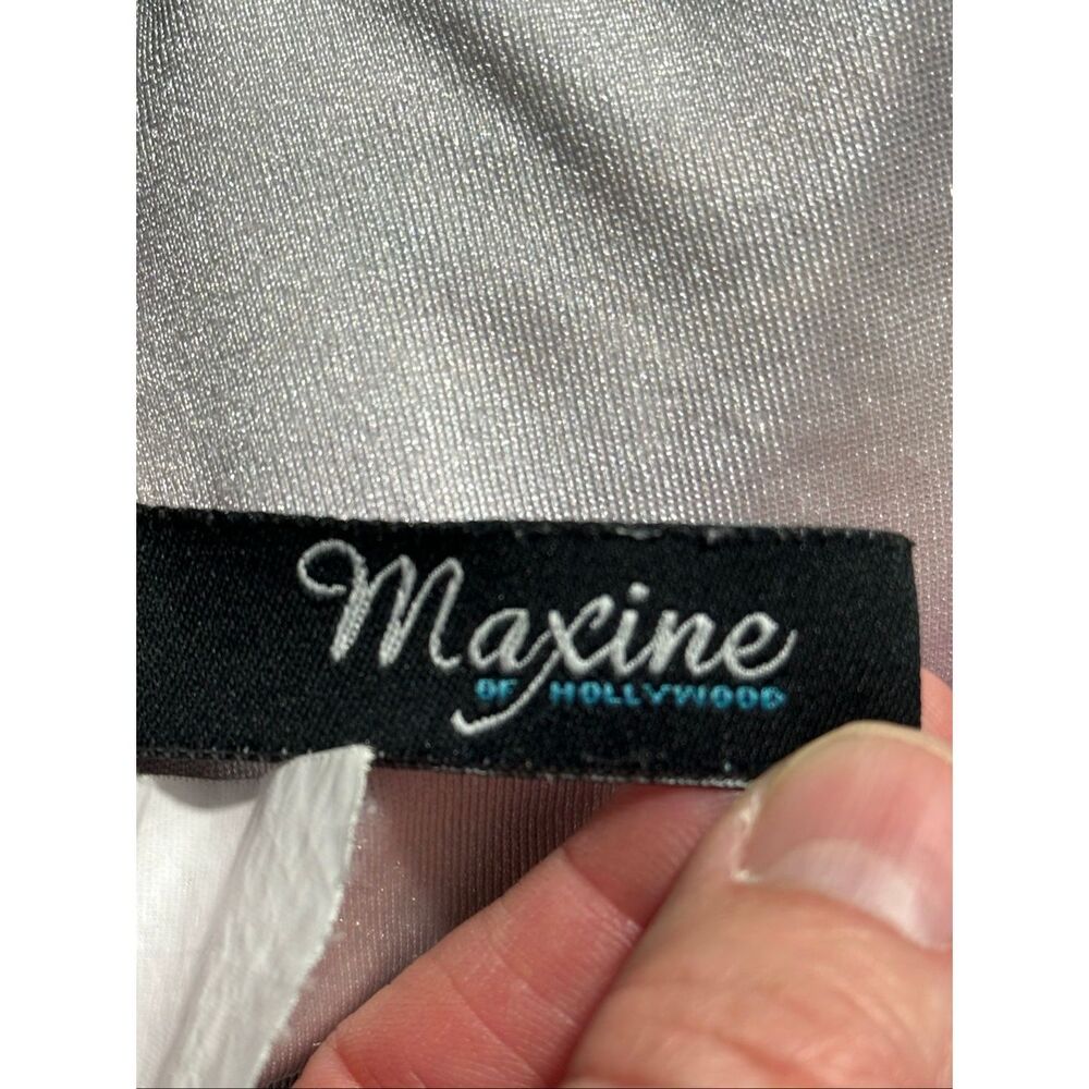 Maxine of Hollywood Swimsuit Size 14 Blue White Floral Built-In Padding - Picture 5 of 9